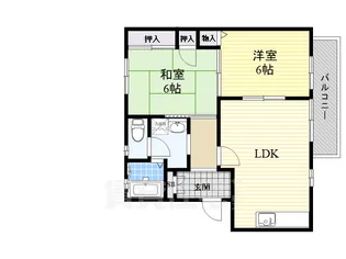 アピオ千里F棟【1階】の間取り