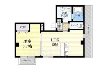 1LDKの間取り画像