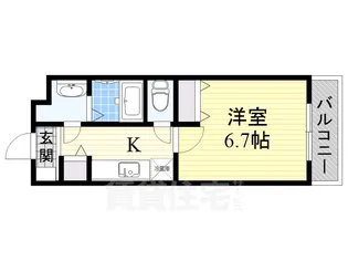 大阪府堺市堺区市之町西2丁【マンション】の間取り