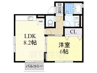 大阪府泉大津市本町【アパート】の間取り