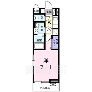 フラットワン・原【1階】の間取り