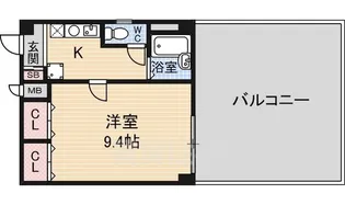 アルビオン新北野【7階】の間取り