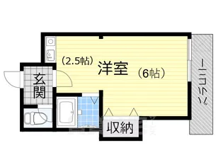リバーサイド瓢箪山【3階】の間取り