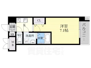 M-RESIDENCE新大阪Garden【7階】の間取り