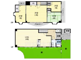 新栄プロパティー林【1階】の間取り