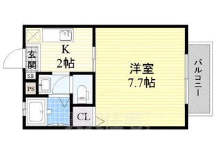 1Kの間取り画像
