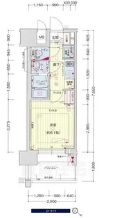 プレサンスKOBEアモーレ【5階】の間取り