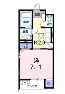 大阪府堺市西区草部【アパート】の間取り