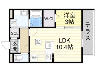 カサレリア3【2階】の間取り