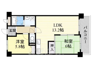 コンフォートDAIEI【4階】の間取り