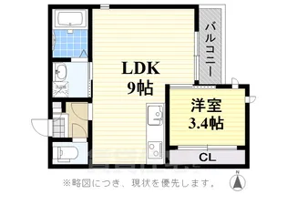 グランティック・ノーブル新瑞橋【1階】の間取り