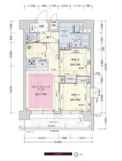 プレサンスTHE KYOTO 華苑【4階】の間取り