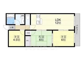 カサベルデくずは【105号室】の間取り