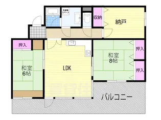 シオンズガーデン花川【1階】の間取り
