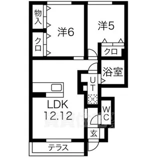 メゾン ド シュシュ【1階】の間取り