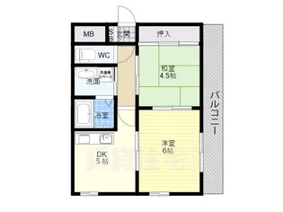 大阪府大阪市住吉区清水丘1丁目【マンション】の間取り