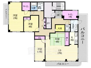 プルーリオン上桂【7階】の間取り