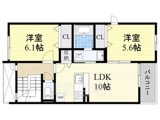 プレジール関目【3階】の間取り