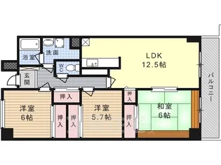 高槻パーク・レジデンス【701号室】の間取り