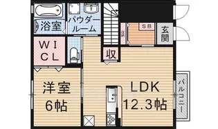 フェリシオ高野B棟【2階】の間取り