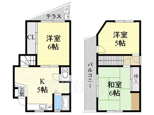 大阪府堺市中区深井清水町【一戸建】の間取り