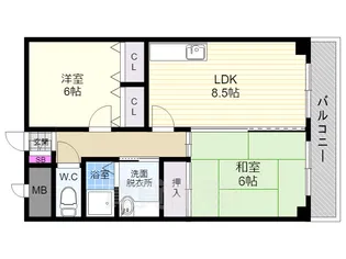 エクセル清涼【1階】の間取り