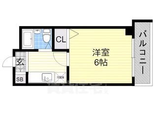 アパルト四天王寺2【5階】の間取り