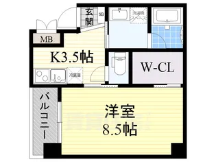 レクラン今里【4階】の間取り