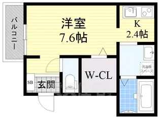 エルメゾン聖天下【2階】の間取り