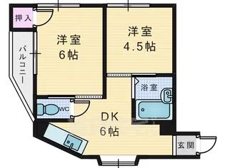 エムハイツ舟田【3階】の間取り
