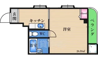 リザルト三国【3階】の間取り