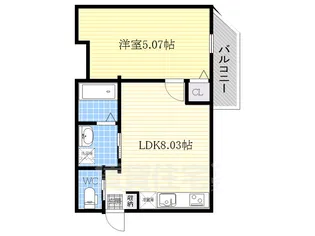 LuXe木川西【302号室】の間取り