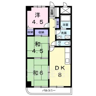 アルカザーレ国分西【2階】の間取り