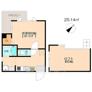 イルグラッツィア渡辺通1【4階】の間取り