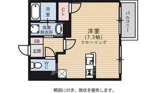 willDo中洲【4階】の間取り