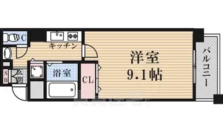 アクアプレイス京都御所ノ内【3階】の間取り