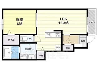 グリュックハイム【1階】の間取り