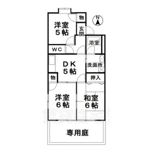 グリーンヒルズムロガ【1階】の間取り