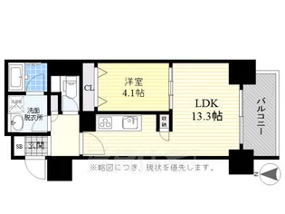 プレサンス広小路通 葵【14階】の間取り