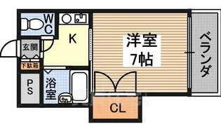 京和マンション【1階】の間取り