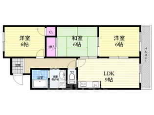 京都府京都市右京区太秦皆正寺町【マンション】の間取り