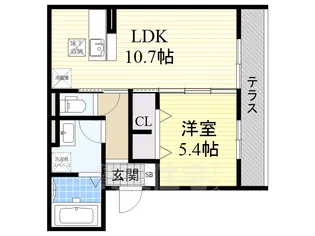 大阪府大阪市住吉区遠里小野6丁目【アパート】の間取り