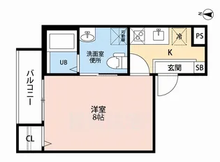 プラージュ中島【1階】の間取り