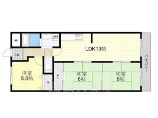 大阪府堺市北区常磐町3丁【マンション】の間取り
