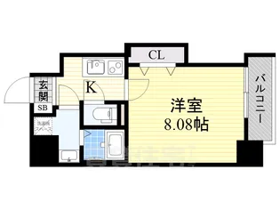 ドゥエリングASAHI【7階】の間取り