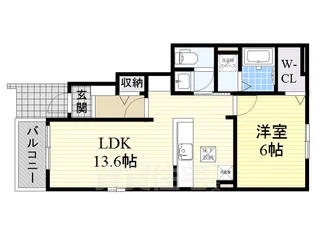 大阪府摂津市南別府町【アパート】の間取り