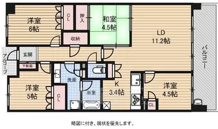 パークシティ堺東タワーズブライト【6階】の間取り