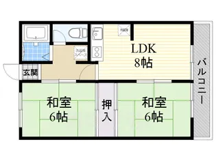 つくのハイツ【B202号室】の間取り