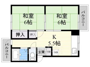 新金岡マンション【202号室】の間取り