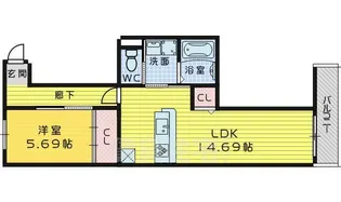 アグレ・アーブル【201号室】の間取り